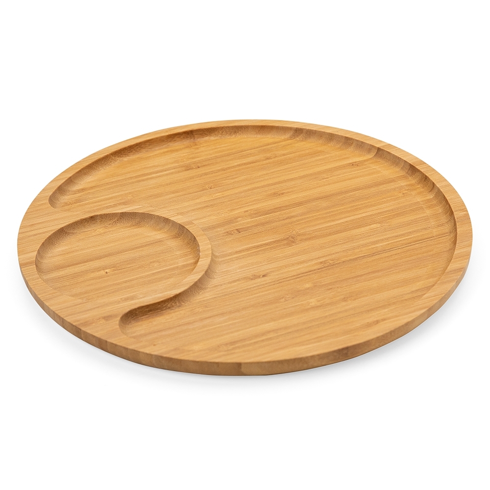 Petisqueira Redonda de Bambu 32*32Cm