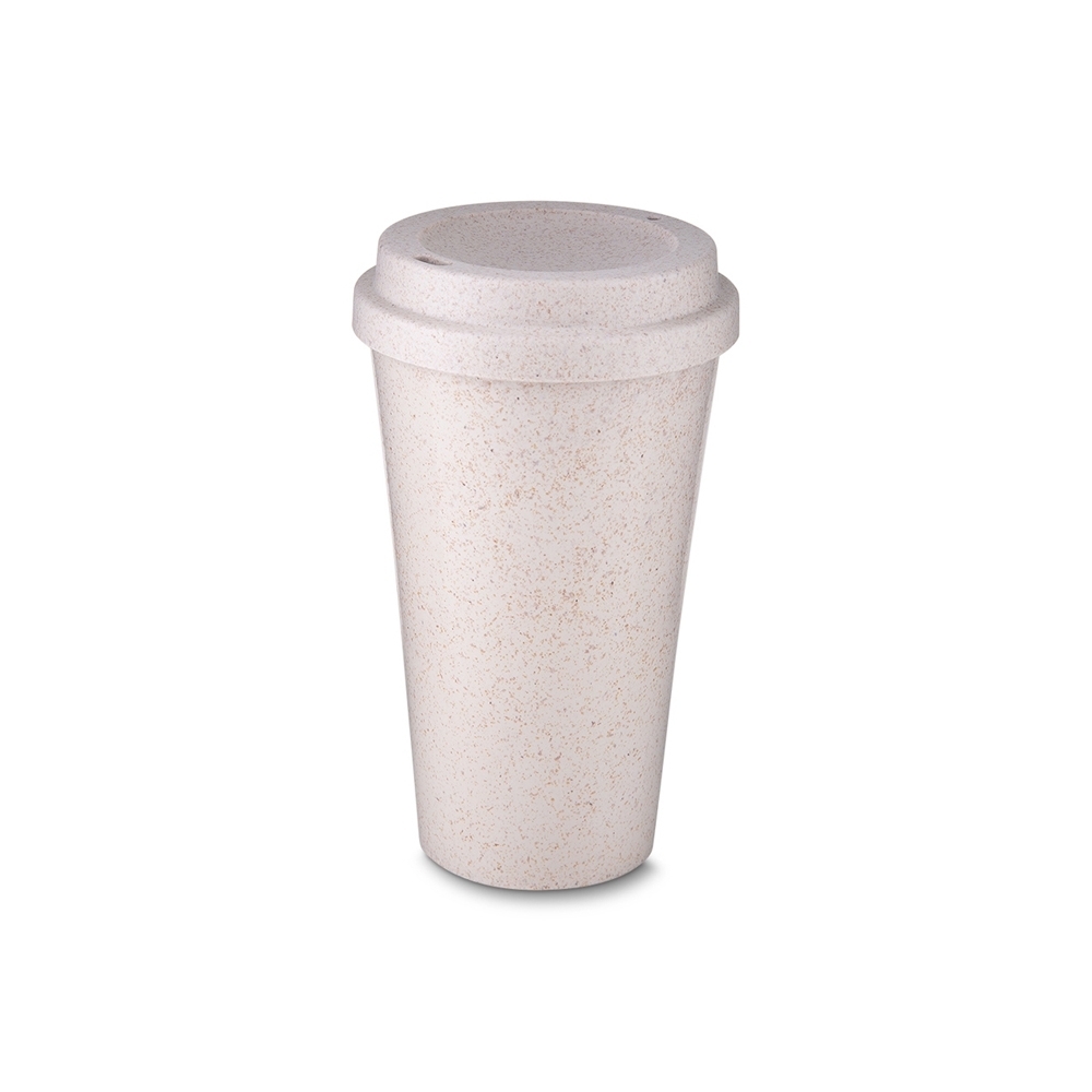 Copo Fibra de Arroz C/ Tampa 550 mL