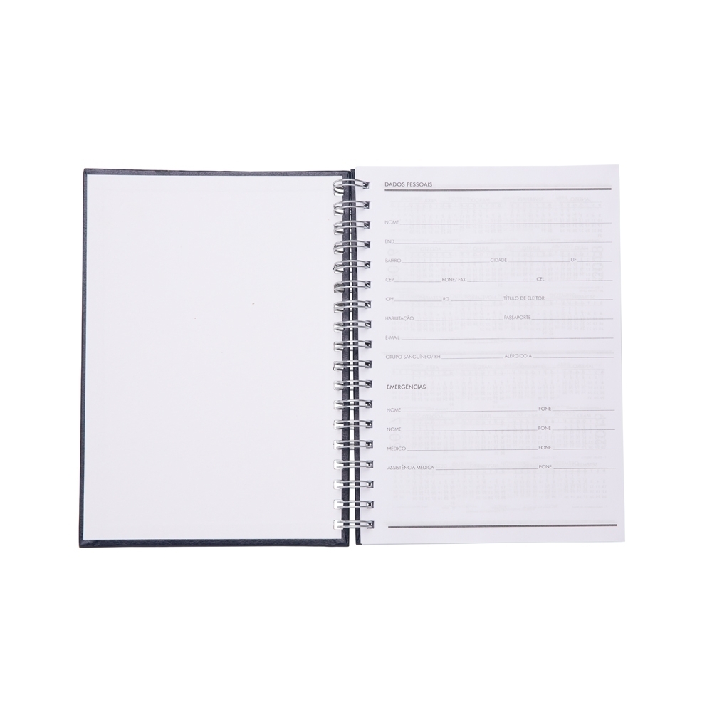 Caderno C/ Capa de Couro Sintético 17 X 24Cm